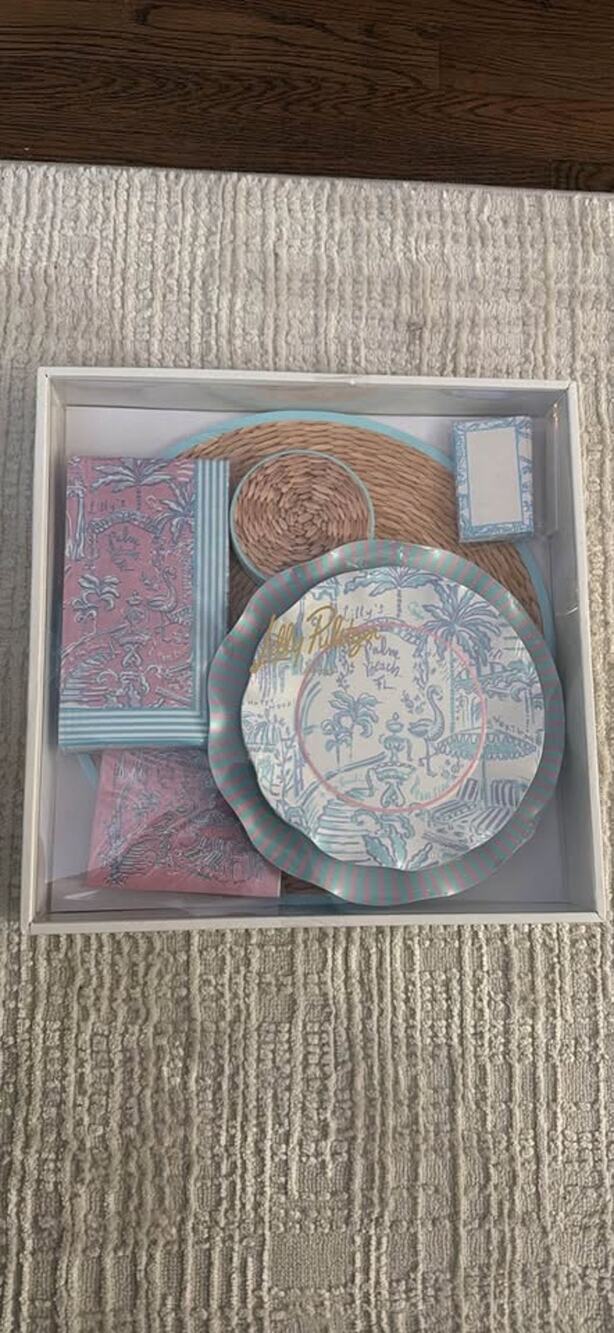Lilly Pulitzer party supply kit for 8 people